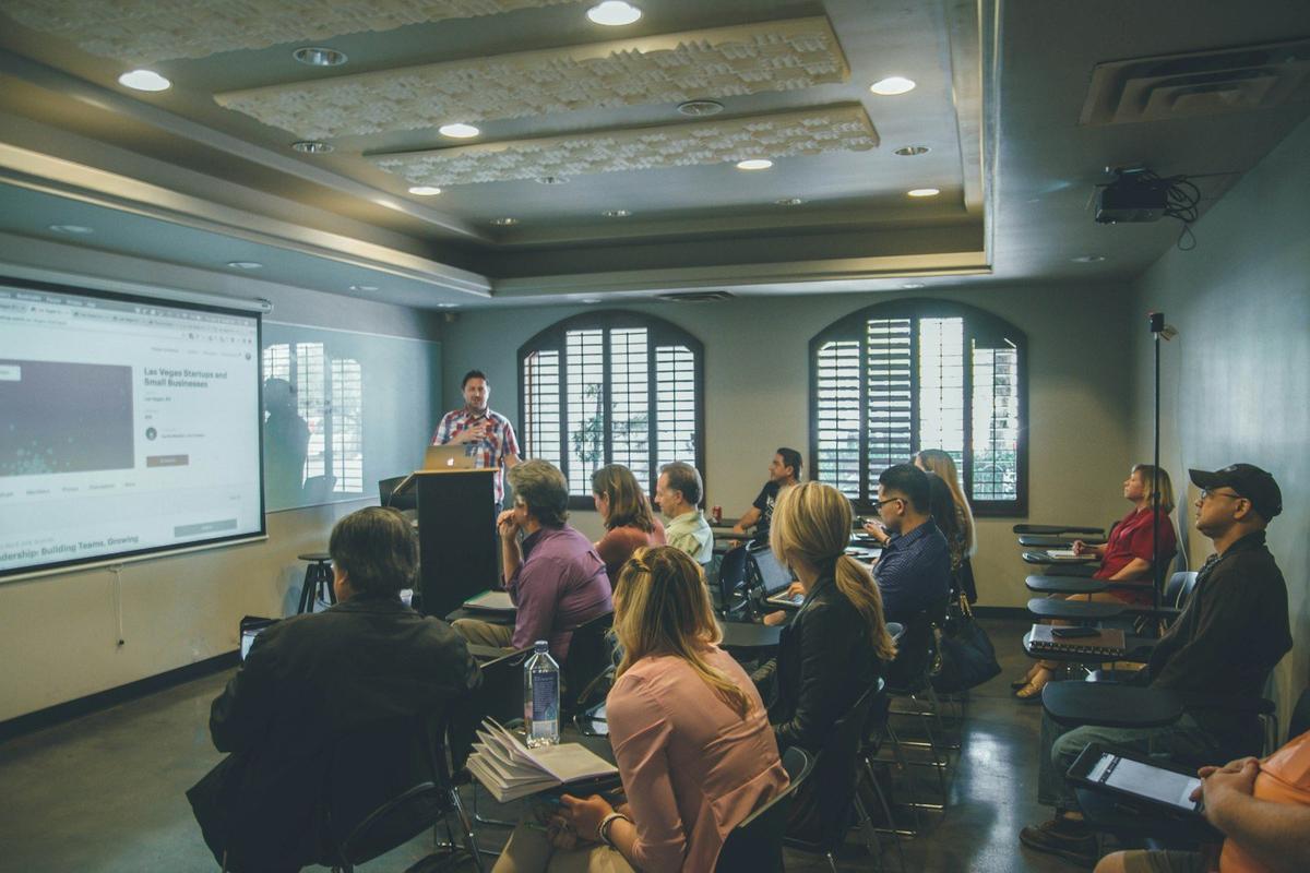 People in a classroom training session